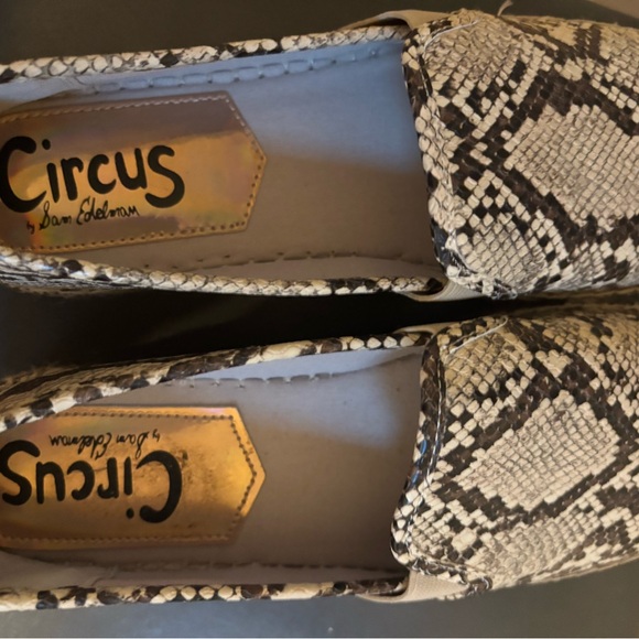 Sam Edelman Khloe Peach Snake  Leather  Espadrille Flat Size 9.5 - Picture 4 of 6